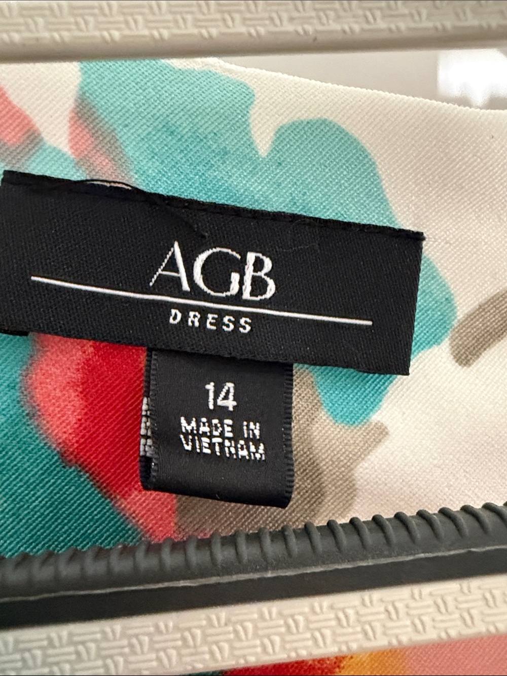 AGB White Sleeveless Sheath Dress with Teal, Coral, Yellow Floral Print - Picture 2 of 10